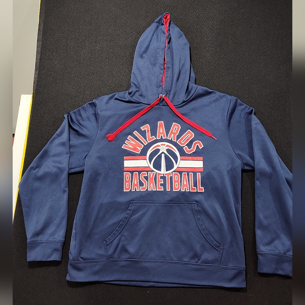 Washington Wizards Navy Blue Hoodie Men's L, NBA Store, Basketball Sweatshirt